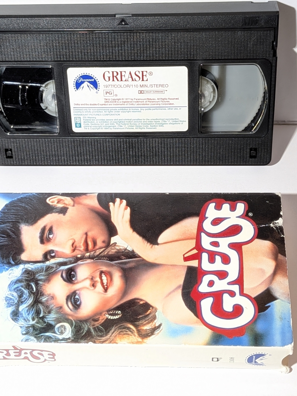 Grease VHS Tape (Paramount Home Video, 1990 Release) - Picture 4 of 7
